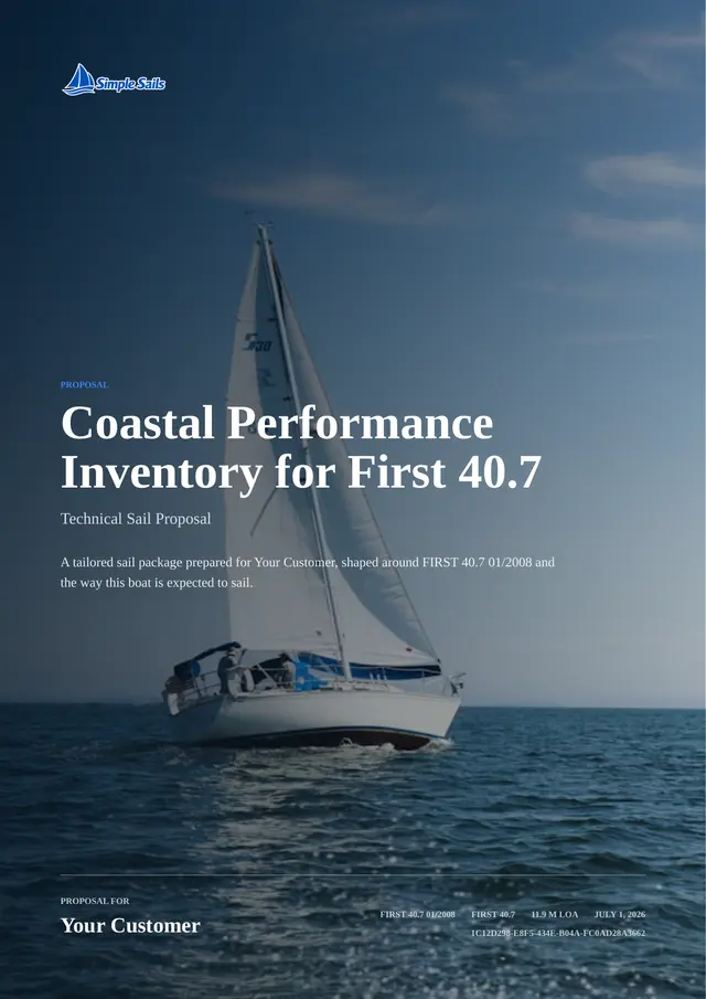 First 40.7 proposal cover page preview